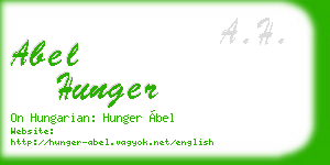 abel hunger business card