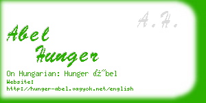 abel hunger business card